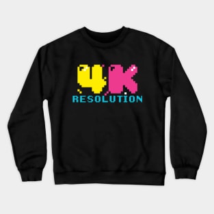 4K Resolution Crewneck Sweatshirt